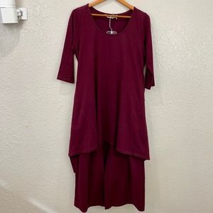 Eshakti / Zapelle Tunic Dress + Wide Leg Pant, EUC